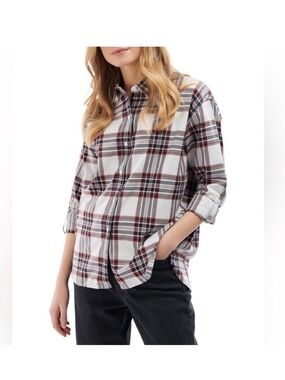 Barbour Bethwin plaid button down shirt “cloud check” Like new UK 10 / US 6